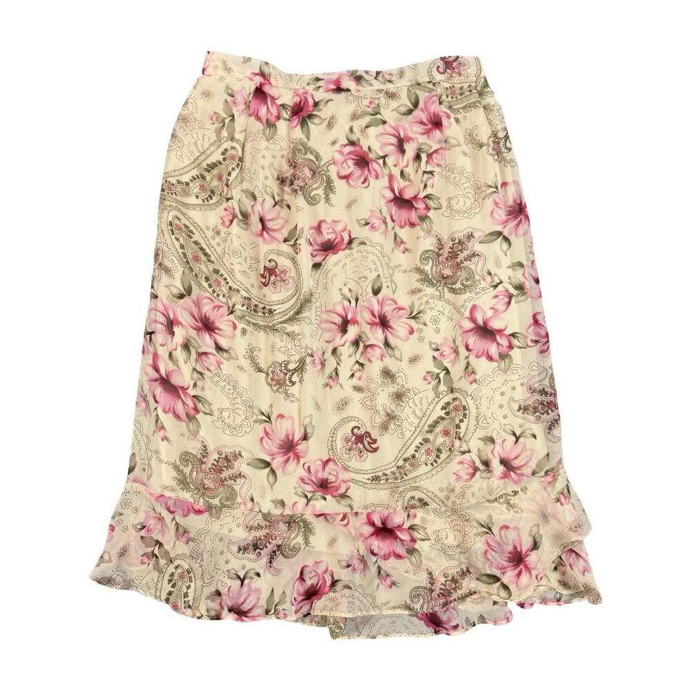 Vintage Women’s Floral Print Long Skirt Size 16W